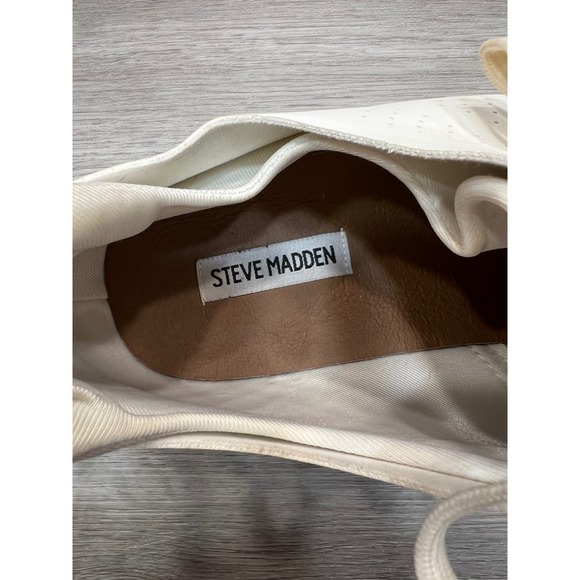 Steve Madden P-Razer White Perforated Lace Up Casual Comfort Sneakers Mens 12M - Picture 2 of 10